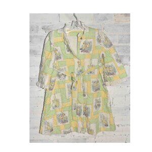 Vintage Alice in Wonderland Old Fabric Stunning Light Jacket 2T-4T